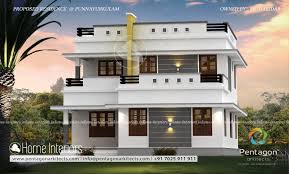 The ground floor is designed in 2150 square feet with two attached bedrooms. 2068 Square Feet Double Floor Contemporary Home Design