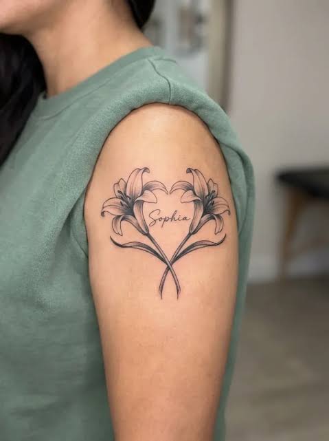 16 Heart Flower Tattoos Blending Romance and Floral Beauty