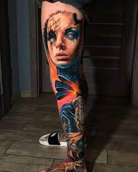 Scolopendra Leg Sleeve In Progress Knee Foot Fresh Rest Healed Tattoo For Denis Eretik Next Stop Tattoo Artists Horror Tattoo Leg Sleeves