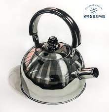 성북창아 개체묘사 주전자그리기 기초디자인 정물화 그리기 질감 정물