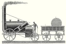 The Rocket Locomotive Of George And Robert Stephenson Drawing by English School