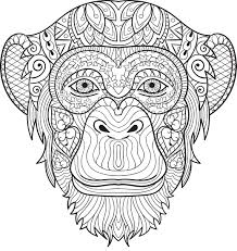 Adultcoloringbooks Creativelycalm Coloringbooks Chimpanzee Monkey Coloring Pages Animal Coloring Pages Mandala Coloring