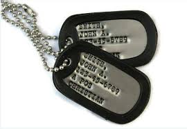Real Debossed Military Dog Tags Dogtags Custom Personalized Etsy Dog Tags Military Dog Tags Deboss