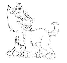This bad wolf coloring page is easy and cute, suitable for boys and girls of any age. Wolf Pup Easy Cute Baby Wolf Drawing Drawing Wallpaper