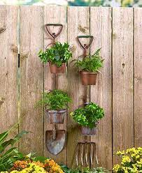 Rustic Garden Tool Planters Country Garden Decor Rustic Planters Herb Garden Planter