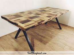 mozaiek tafelblad in 3 verschillende kleuren eiken meubels meubelen op maat meubel ideeen