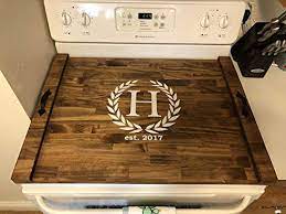 5.0 out of 5 stars. Amazon Com Rustic Stove Top Cover Wooden Tray For Stove Personalized Stove Cover Stove Tray Decorative Tray Handmade