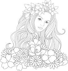 Baby coloring pages are a fun way to celebrate a new baby in your house. Beautiful Girl Coloring Pages Stock Vector Illustration Of Design Business 111117258