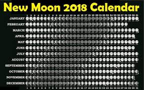 Moon Phases Calendar 2018 Lunar Calendar Free Printable
