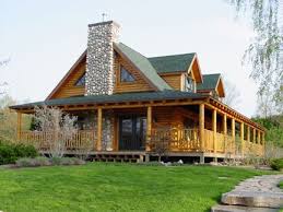 Find log home designs, small modern cabin blueprints & more! Log House With Wrap Around Deck Very Cool Prefab Log Homes Log Homes Modular Log Homes