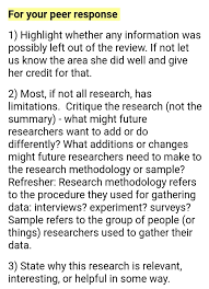 When you are taking the position of a critic, you should take your time to scrutinize and read through the. Solved For Your Peer Response 1 Highlight Whether Any In Chegg Com
