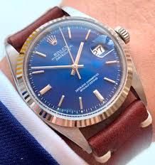 Vintage Rolex Datejust Ref 1601 Blue Dial Vintage Portfolio