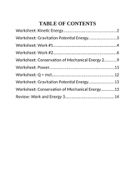 However, reviews do not always appear in the exam. Worksheets Grade 11 Physics Work And Energy Unit 3 Teaching Resources