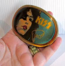 Vtg Beautiful Collectable KISS Belt Buckel Paul 1977 Pacifica/pretty KISS  Belt Buckle 1977 Paul Pacifica L.A Cal . 90245 Collection