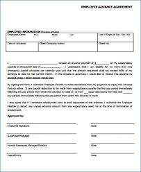 Our company recognizes that employees at times will encouter emergencies or difficult circumstances where they need an advance of payment for the time they have worked before the scheduled payday. Cash Advance Agreement Form Cash Advance Form Template And Payroll Advance Agreement Template Template Templates Vision Statement Examples Excel Templates