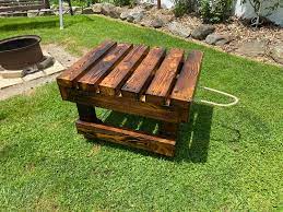 Check out this guide to learn how to make this piece of furniture An Outdoor Table On Wheels My First Project As An Adult Woodworking