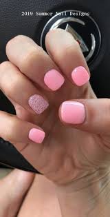 33 Cute Summer Nail Design Ideas 2019 Naildesigns Short Acrylic Nails Pink Nail Colors Dipped Nails