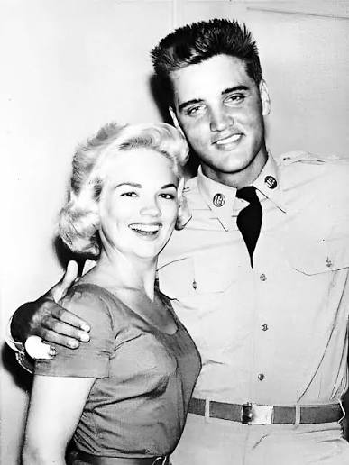 July 8, 1957: Elvis went on his first date with Anita Wood. To Anita's surprise all the guys in Elvis' entourage went along too. Photos are used as reference only. July 7,