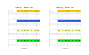 Chore Chart Template 15 Free Pdf Word Documents Download