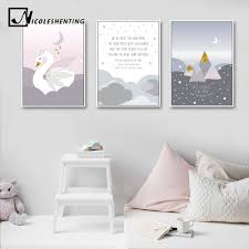 Beginners diy wall art design for bedroom.in this diy home made wall art tutorial i show a project to decorate your bed room wall with these tolls we need. Cartoon Children Poster Unicorn Canvas Wall Art Print Painting Decor Simple Home Decor Posters Prints Home Garden Worldenergy Ae