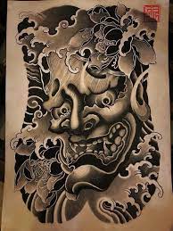 Hình xăm mặt quỷ ở lưng, kín lưng. Tattoo CÆ°á»ng Kin LÆ°ng Máº·t Quá»· Ä'en Tráº¯ng Gia 12 Triá»‡u Facebook