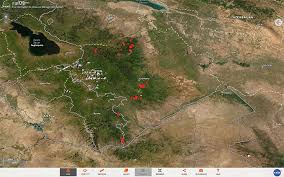 Click on any point in the interactive map below for details. Nasa Firms Map Shows Areas Of Fire In The Last 24 Hours In Karabakh Panarmenian Net