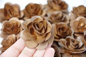 Wooden Roses Paint Different Colors Artisanat