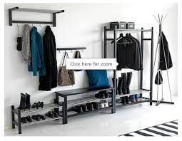 Tjusig Hat Rack Black 31 1 8 Ikea In 2021 Ikea Shoe Storage Bench With Shoe Storage Ikea Closet Storage