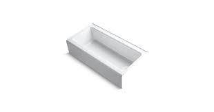 This only applies to tubs that have the skirt (side wall) as part of the tub. Kohler K 838 Bellwether 5 Foot Cast Iron Bath With Right Drain Kohler