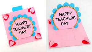 Ask your child to decorate the card with paint and stickers. Diy Teacher S Day Card How To Make Greeting Card Handmade Teachers Day Pop Up Card Making Idea Youtube