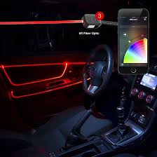 Xkglow Xkchrome Ios Android App Bluetooth Control Fiber Optic 3pc Led Head Kit For Led Car Led Neon Un Custom Car Interior Car Led Lights Interiors Custom Cars