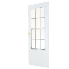 Emco 36 In X 80 In 300 Series White Universal Colonial Triple Track Aluminum Storm Door With Brass Hardware E3ctt36wh The Home Depot