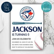 Blue jays orioles rays red sox yankees. Printable Toronto Blue Jays Birthday Invitation Instant Download Bobotemp