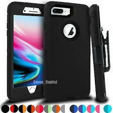 For Iphone 6 7 8 Plus Shockproof Defender Case With Belt Clip Screen Protector In 2020 Black Iphone Cases Iphone 6splus Cases Iphone 6s Apple Case