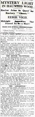 One Of The First Newspaper Articles That Brought The Haunting Of Borley Rectory To The Attention Of The Genera John Winchester Journal Ghost Sightings Haunting