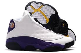 Air Jordan 13 Purple Black White 2019 Air Jordan 13 Lakers White Black Court Purple University Gold 414571 105 Jordan 13 Shoes Air Jordans Purple Shoes