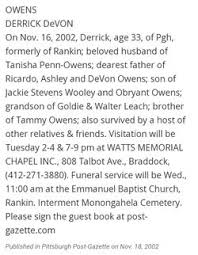 Derrick Devon “DDO” Owens (1969-2002)