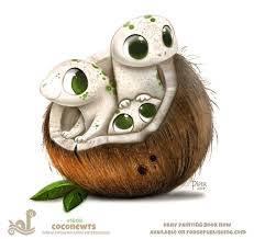 Daily Paint 1808 Coconewts Animal Art Cute Food Drawings Animal Drawings