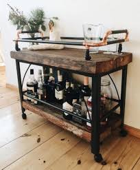 Wooden Rustic Rustic Bar Cart Bar Furniture Bars For Home