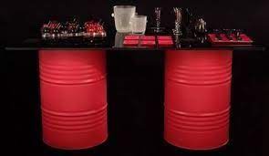 Arredamento Con Pezzi Di Auto Colorful Table Barrel Furniture Recycled Furniture
