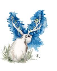It is characterized as having the body of a rabbit and the antlers of a deer. Jackalope Painting By D Stever
