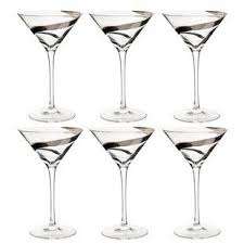 Coffret 6 Verres A Cocktail En Verre Argentes Maisons Du Monde Verre Cocktail Verre Argente Verre
