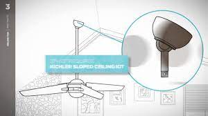 Fanimation drum style ceiling fan for small room with low ceilings. Kichler Ceiling Fan Fast Facts Sloped Ceiling Youtube
