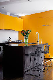 White will show marks however. Modern Kitchen In Mustard Yellow Interiors By Color