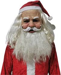 Nicoxijia Christmas Mask, Realistic Face Mask, Full Head Masks with Beard  and Red Hat for Christmas, Cosplay Costume (Red and White 1, Santa Claus  with Glasses) : Amazon.de: Toys