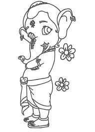 Outline sketch of lord ganesha. Ganesha Pencil Sketch Shefalitayal