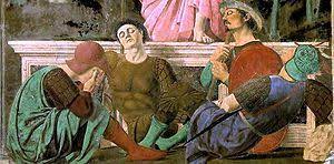 Mide 225 cm de alto y 200 cm de ancho. File Piero Della Francesca Resurrection Detail Wga17611 Jpg Wikimedia Commons