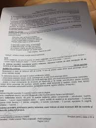Barem de evaluare şi de notare. Simulare Bac 2019 Romana Clasa 11