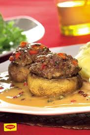 Gefullte Champignons Mit 3 Pfeffer Sauce Rezept Gefullte Champignons Mit Hackfleisch Gefullte Champignons Riesenchampignons