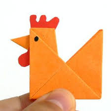 Origami Tiere Falten Huhn Hahn Ostern Hasen Basteln Origami Ostern Basteln Ideen Ostern
